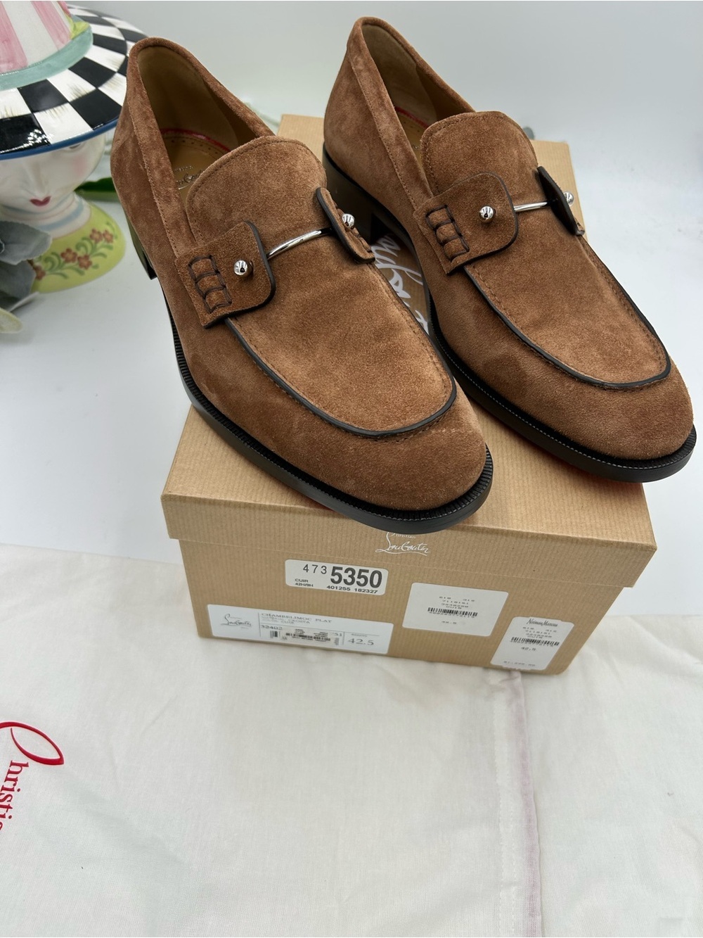 Men's Christian Louboutin CHAMBELIMOC loafers size 42.5 made in Italy
